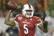 Louisville quarterback Teddy Bridgewater throws a pass during the first half of the Russell Athletic Bowl NCAA college football game against Miami in Orlando, Fla., Saturday, Dec. 28, 2013.(AP Photo/John Raoux)