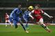Arsenal's Aaron Ramsey, right attempts to take the ball past Chelsea's Ramires during their English Premier League soccer match between Arsenal and Chelsea at the Emirates stadium in London, Monday, Dec. 23, 2013. (AP Photo/Alastair Grant)