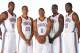 EDMOND, OK - SEPTEMBER 27: (LtoR) Serge Ibaka #9, Thabo Sefolosha #25, Russell Westbrook #0, Kenrick Perkins #5, and Kevin Durant #35 poses for a portrait during 2013 NBA Media Day on September 27, 2013 at the Thunder Events Center in Edmond, Oklahoma. NOTE TO USER: User expressly acknowledges and agrees that, by downloading and or using this Photograph, user is consenting to the terms and conditions of the Getty Images License Agreement. Mandatory Copyright Notice: Copyright 2013 NBAE (Photo by Layne Murdoch/NBAE via Getty Images)