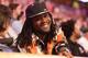 NEW ORLEANS, LA - FEBRUARY 15: Rapper Wale sits courtside during the Foot Locker Three-Point Contest on State Farm All-Star Saturday Night as part of the 2014 All-Star Weekend at Smoothie King Center on February 15, 2014 in New Orleans, Louisiana. NOTE TO USER: User expressly acknowledges and agrees that, by downloading and/or using this photograph, user is consenting to the terms and conditions of the Getty Images License Agreement. Mandatory Copyright Notice: Copyright 2014 NBAE (Photo by Ron Hoskins/NBAE via Getty Images)