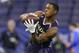 Penn State wide receiver Allen Robinson makes a catch during a drill at the NFL football scouting combine in Indianapolis, Sunday, Feb. 23, 2014. (AP Photo/Michael Conroy)