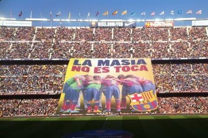 Image: Defiant Barca Fans' Message to FIFA