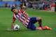 MADRID, SPAIN - MARCH 26: Diego Costa of Club Atletico de Madrid takes a fall during the La Liga match between Club Atletico de Madrid and Granada CF at Vicente Calderon Stadium on March 26, 2014 in Madrid, Spain. (Photo by Denis Doyle/Getty Images)