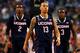 ARLINGTON, TX - APRIL 05: Shabazz Napier #13 of the Connecticut Huskies looks on during the NCAA Men's Final Four Semifinal against the Florida Gators at AT&T Stadium on April 5, 2014 in Arlington, Texas. (Photo by Ronald Martinez/Getty Images)