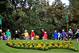 AUGUSTA, GA - APRIL 06: Participants in the National Finals of the Drive, Chip and Putt Championship walk in front of the clubhouse during the 2014 Masters Tournament preview at Augusta National Golf Club on April 6, 2014 in Augusta, Georgia. (Photo by Rob Carr/Getty Images)