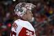 Detroit Red Wings goalie Jimmy Howard (35) skates towards the goal, in the first period of an NHL hockey game against the Washington Capitals, Sunday, Feb. 2, 2014, in Washington. (AP Photo/Alex Brandon)