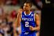 ARLINGTON, TX - APRIL 05: Aaron Harrison #2 of the Kentucky Wildcats reacts during the NCAA Men's Final Four Semifinal against the Wisconsin Badgers at AT&T Stadium on April 5, 2014 in Arlington, Texas. (Photo by Jamie Squire/Getty Images)