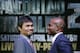 Boxer Manny Pacquiao, left, of the Phillipines, glances back during a photo opportunity with Timothy Bradley of Indio, Ca., the current WBO World Welterweight champion, during a press conference,Thursday, Feb. 6, 2014, in New York. The pair will face off in a WBO World Welterweight title fight April 12, 2014, in Las Vegas. (AP Photo/Kathy Willens)