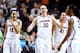NASHVILLE, TN - APRIL 06: Breanna Stewart #30 of the Connecticut Huskies smiles with teammates late in the game against the Stanford Cardinal during the NCAA Women's Final Four semifinal at Bridgestone Arena on April 6, 2014 in Nashville, Tennessee. (Photo by Andy Lyons/Getty Images)