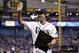 Tampa Bay Rays outfielder Wil Myers holds the 2013 American League Rookie of the Year award during a presentation Saturday, April 5, 2014 in St. Petersburg, Fla. (AP Photo/Steve Nesius)