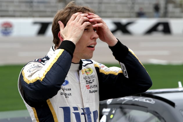 Brad Keselowski Car Damaged by Jet Dryer at Texas