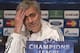 Chelsea FC coach Jose Mourinho speaks during a press conference prior to a training session at Parc des Princes stadium in Paris, Tuesday April 1, 2014. Paris Saint Germain will face Chelsea FC in a Champions League quarterfinal soccer match on Wednesday April 2. (AP Photo/Michel Euler)