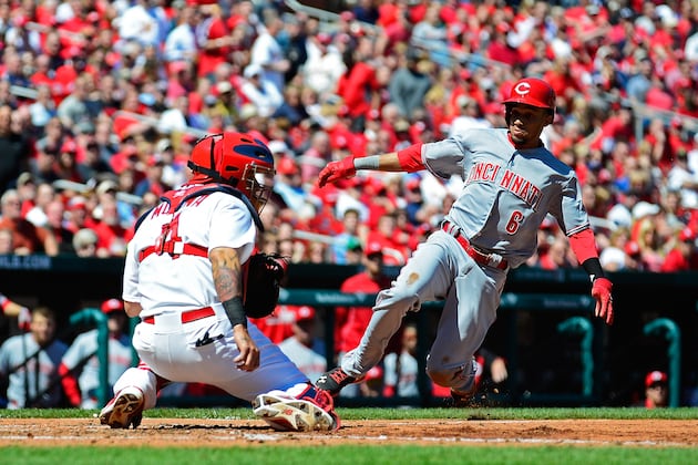 Billy Hamilton Just Scored from Third Base on a Pop Fly Tosecond