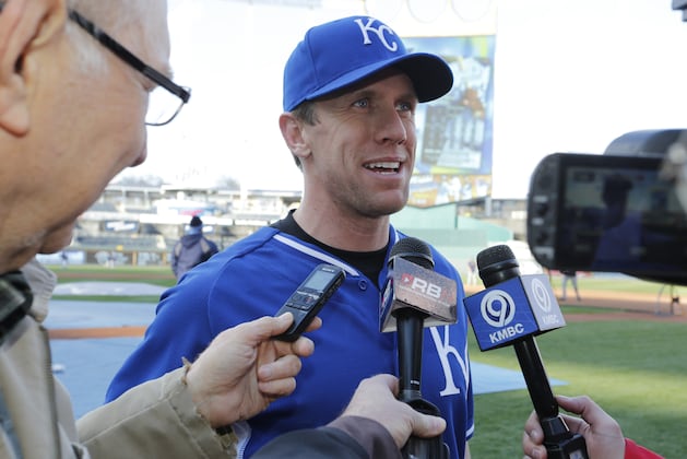 Carl Edwards Drives Fast Shows He Can Throw Fast at Kansas City Royals Game