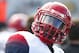 Arizona running back Ka'Deem Carey (25) looks into the stands during the second half of the AdvoCare V100 Bowl NCAA college football game against Boston College, Tuesday, Dec. 31, 2013, at Independence Stadium in Shreveport, La. Arizona won 42-19 (AP Photo/Rogelio V. Solis)