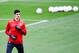 Belgium's goalkeeper Thibaut Courtois gestures, after Belgium won 2-1 against Serbia, during their World Cup 2014 Group A qualifying soccer match at the King Baudouin stadium in Brussels, Friday, June 7, 2013. (AP Photo/Yves Logghe)