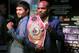 NEW YORK, NY - FEBRUARY 06: Manny Pacquiao (L) and Timothy Bradley stand for photos during the press conference to promote their upcoming WBO welterweight champtionship rematch at New World Stages on February 6, 2014 in New York City. (Photo by Maddie Meyer/Getty Images)