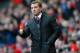 LIVERPOOL, ENGLAND - FEBRUARY 08: Liverpool Manager Brendan Rodgers gives a thumbs up during the Barclays Premier League match between Liverpool and Arsenal at Anfield on February 8, 2014 in Liverpool, England. (Photo by Michael Regan/Getty Images)