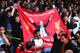 LONDON, ENGLAND - APRIL 06: Liverpool fans celebrate following their team's 2-1 victory during the Barclays Premier League match between West Ham United and Liverpool at Boleyn Ground on April 6, 2014 in London, England. (Photo by Julian Finney/Getty Images)
