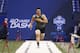 INDIANAPOLIS, IN - FEBRUARY 22: Former Texas A&M offensive lineman Jake Matthews runs the 40-yard dash during the 2014 NFL Combine at Lucas Oil Stadium on February 22, 2014 in Indianapolis, Indiana. (Photo by Joe Robbins/Getty Images)