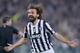 TURIN, ITALY - APRIL 10: Andrea Pirlo of Juventus celebrates scoring the first goal during the UEFA Europa League quarter final match between Juventus and Olympique Lyonnais at Juventus Arena on April 10, 2014 in Turin, Italy. (Photo by Claudio Villa/Getty Images)