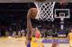 Los Angeles Lakers forward Nick Young goes up for a shot during the second half of an NBA basketball game against the Houston Rockets, Tuesday, April 8, 2014, in Los Angeles. The Rockets won 145-130. (AP Photo/Mark J. Terrill)