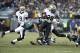 New Orleans Saints' Khiry Robinson runs during the second half of an NFL wild-card playoff football game against the Philadelphia Eagles, Saturday, Jan. 4, 2014, in Philadelphia. (AP Photo/Matt Rourke)