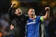 LONDON, ENGLAND - APRIL 08: Frank Lampard and John Terry of Chelsea celebrate victory during the UEFA Champions League Quarter Final second leg match between Chelsea and Paris Saint-Germain FC at Stamford Bridge on April 8, 2014 in London, England. (Photo by Mike Hewitt/Getty Images)