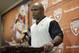 New Texas football coach Charlie Strong talks about his recruiting class during a news conference, Wednesday, Feb. 5, 2014, in Austin, Texas. Strong only had a month to scramble to keep the Longhorns recruiting class together. (AP Photo/Eric Gay)