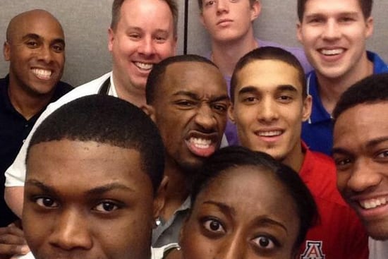 Nick Johnson in Wooden Award Selfie