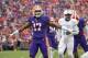 Nov 23, 2013; Clemson, SC, USA; Clemson Tigers defensive back Bashaud Breeland (17) celebrates after making a hit during the second quarter against the Citadel Bulldogs at Clemson Memorial Stadium. Mandatory Credit: Joshua S. Kelly-USA TODAY Sports