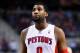 Feb 24, 2014; Auburn Hills, MI, USA; Detroit Pistons cent at Andre Drummond (0) gets set to shoot a free throw against the Golden State Warriors at The Palace of Auburn Hills. Mandatory Credit: Rick Osentoski-USA TODAY Sports