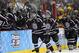 Apr 12, 2014; Philadelphia, PA, USA; Union Dutchmen defenseman Shayne Gostisbehere (14) celebrates his goal against the Minnesota Gophers during the first period in the championship game of the Frozen Four college ice hockey tournament at Wells Fargo Center. Mandatory Credit: Eric Hartline-USA TODAY Sports