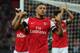 LONDON, ENGLAND - APRIL 12: Alex Oxlade-Chamberlain of Arsenal celebrates victory during the FA Cup Semi-Final match between Wigan Athletic and Arsenal at Wembley Stadium on April 12, 2014 in London, England. (Photo by Mike Hewitt/Getty Images)