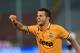 Juventus' Sebastian Giovinco react after scoring during the Serie A soccer match between Udinese and Juventus at the Friuli Stadium in Udine, Italy, Monday, April 14 2014. (AP Photo/Paolo Giovannini)