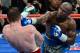 LAS VEGAS, NV - SEPTEMBER 14: Floyd Mayweather Jr. (R) hits Canelo Alvarez in the seventh round of their WBC/WBA 154-pound title fight at the MGM Grand Garden Arena on September 14, 2013 in Las Vegas, Nevada. Mayweather won by majority decision. (Photo by Ethan Miller/Getty Images)