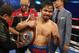 LAS VEGAS, NV - APRIL 12: Manny Pacquiao celebrates his victory over Timothy Bradley at the MGM Grand Garden Arena on April 12, 2014 in Las Vegas, Nevada. (Photo by Jeff Gross/Getty Images)