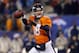 EAST RUTHERFORD, NJ - FEBRUARY 02: Quarterback Peyton Manning #18 of the Denver Broncos looks to pass against the Seattle Seahawks during Super Bowl XLVIII at MetLife Stadium on February 2, 2014 in East Rutherford, New Jersey. (Photo by Kevin C. Cox/Getty Images)