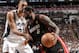 SAN ANTONIO, TX - JUNE 16: LeBron James #6 of the Miami Heat drives to the basket against Tim Duncan #21 of the San Antonio Spurs during Game Five of the 2013 NBA Finals on June 16, 2013 at the AT&T Center in San Antonio, Texas. NOTE TO USER: User expressly acknowledges and agrees that, by downloading and or using this photograph, User is consenting to the terms and conditions of the Getty Images License Agreement. Mandatory Copyright Notice: Copyright 2013 NBAE (Photo by Andrew D. Bernstein/NBAE via Getty Images)