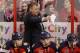 Florida Panthers interim head coach Peter Horachek gestures during the first period of an NHL hockey game in Sunrise, Fla., on Sunday, April 6, 2014. (AP Photo/Terry Renna)
