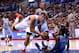 LOS ANGELES, CA - APRIL 15: Blake Griffin #32 of the Los Angeles Clippers is fouled falls after being fouled by Kenneth Faried #35 of the Denver Nuggets at Staples Center on April 15, 2014 in Los Angeles, California. The Clippers won 117-105. NOTE TO USER: User expressly acknowledges and agrees that, by downloading and or using this photograph, User is consenting to the terms and conditions of the Getty Images License Agreement. (Photo by Stephen Dunn/Getty Images)
