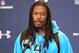 Feb 22, 2014; Indianapolis, IN, USA; South Carolina defensive end Jadeveon Clowney speaks at the NFL Combine at Lucas Oil Stadium. Mandatory Credit: Pat Lovell-USA TODAY Sports