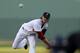 Boston Red Sox starting pitcher Clay Buchholz (11) pitches in the first inning of an exhibition baseball game against the New York Yankees in Fort Myers, Fla., Thursday, March 20, 2014. (AP Photo/Gerald Herbert)
