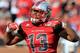 Sep 28, 2013; Bowling Green, KY, USA; Western Kentucky Hilltoppers linebacker Xavius Boyd (13) celebrates after sacking Navy Midshipmen quarterback John Hendrick (not pictured) in the end zone for a safety during the second half at Houchens Industries-L.T. Smith Stadium. Western Kentucky won 19-7. Mandatory Credit: Jim Brown-USA TODAY Sports