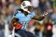 NASHVILLE, TN - DECEMBER 17: Running back Chris Johnson #28 of the Tennessee Titans runs with the ball against the New York Jets at LP Field on December 17, 2012 in Nashville, Tennessee. (Photo by Andy Lyons/Getty Images)