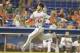 Washington Nationals' Bryce Harper runs home to score during the eighth inning of a baseball game Miami Marlins, Tuesday, April 15, 2014, in Miami. The Marlins defeated the Nationals 11-2. (AP Photo/Lynne Sladky)