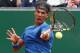 Rafael Nadal of Spain returns the ball to Teymuraz Gabashvili of Russia during their match of the Monte Carlo Tennis Masters tournament in Monaco, Wednesday, April 16, 2014. Nadal won 6-4 6-1. (AP Photo/Michel Euler)