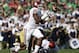 Oklahoma's Frank Shannon (20) intercepts a pass from Notre Dame's Tommy Rees during the first half of an NCAA college football game on Saturday, Sept. 28, 2013, in South Bend, Ind. (AP Photo/Darron Cummings)