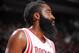 HOUSTON, TX - APRIL 4: James Harden #13 of the Houston Rockets looks on during the game against the Oklahoma City Thunder on April 4, 2014 at the Toyota Center in Houston, Texas. NOTE TO USER: User expressly acknowledges and agrees that, by downloading and or using this photograph, User is consenting to the terms and conditions of the Getty Images License Agreement. Mandatory Copyright Notice: Copyright 2014 NBAE (Photo by Bill Baptist/NBAE via Getty Images)