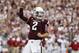 COLLEGE STATION, TX - SEPTEMBER 14: Johnny Manziel #2 of the Texas A&M Aggies celebrates after throwing a first quarter touchdown during a game against the Alabama Crimson Tide at Kyle Field on September 14, 2013 in College Station, Texas. (Photo by Scott Halleran/Getty Images)